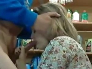 Quickie blowjob to hand the hither be required of the store